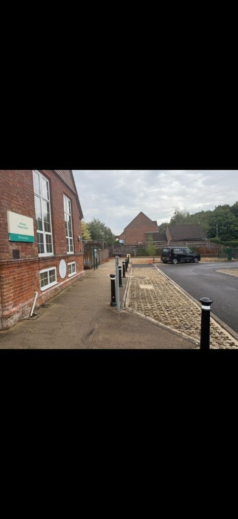 APS Plumbing van parked at Chieveley Primary School, West Berkshire
